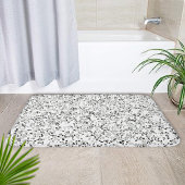Modern wit en grijs terrazzo patroon badmat