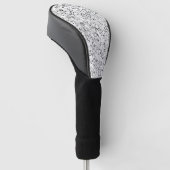 Modern wit en grijs terrazzo patroon golfheadcover (Schuin)