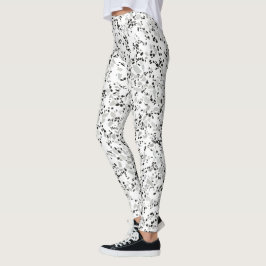 Modern wit en grijs terrazzo patroon leggings