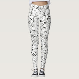 Modern wit en grijs terrazzo patroon leggings