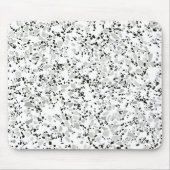 Modern wit en grijs terrazzo patroon muismat (Voorkant)
