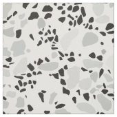 Modern wit en grijs terrazzo patroon stof (Swatch)