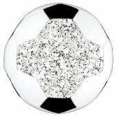 Modern wit en grijs terrazzo patroon voetbal (Voorkant)