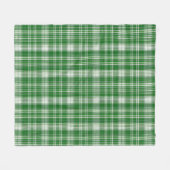 Modern wit en groen geruite fleece deken (Voorkant (Horizontaal))
