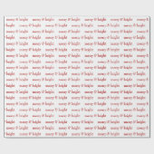 Modern Wit en Kerst Wit Kerstfeest Cadeaupapier (Vlak)