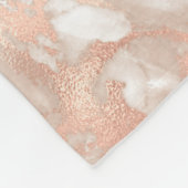Modern wit en Roos gouden marmer Fleece Deken (Hoek)