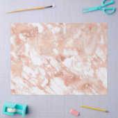 Modern wit en Roos gouden marmer Tissuepapier (Craft)