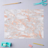 Modern wit en roosgouden marmeren patroon tissuepapier (Craft)