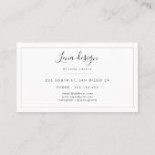 Modern wit en roze marmer visitekaartje (Achterkant)