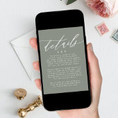 Modern Wit en Sage Groen Digitaal Detail Kaart