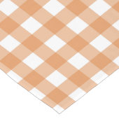Modern wit en Sinaasappel Gingham Plaid Lange Tafelloper (Hoek)