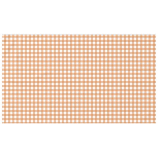 Modern wit en Sinaasappel Gingham Plaid Tafelkleed (Voorkant (Horizontaal))