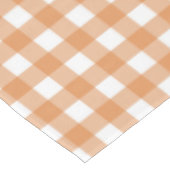 Modern wit en Sinaasappel Gingham Plaid Tafelkleed (Gekanteld)