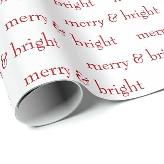 Modern Wit en vrolijk wit Kerstvakantie Cadeaupapier (Rol Hoek)