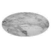 Modern wit en zilver marmerpatroon snijplank (Hoek)