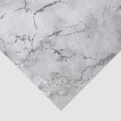 Modern wit en zilver marmerpatroon tissuepapier (Detail)