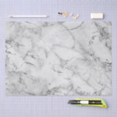 Modern wit en zilver marmerpatroon tissuepapier (Craft)