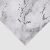 Modern wit en zilver marmerpatroon tissuepapier (Detail)