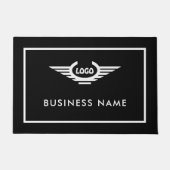 Modern wit en zwart bedrijf Business Logo Deurmat (Voorkant)