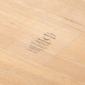 Modern wit en zwart script overlay bruiloft acryl uitnodigingen (Laagn)