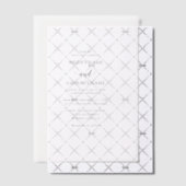 Modern wit en zwart script overlay bruiloft vellum uitnodigingen (Offset (Uitnodiging))
