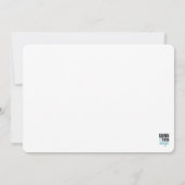 Modern wit en zwart script save the date (Achterkant)