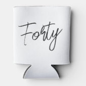 Modern wit en zwart verjaardagsfeestje blikjeskoeler (Voorkant)