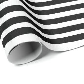 Modern wit en zwart verjaardagsfeestje cadeaupapier (Rol Hoek)