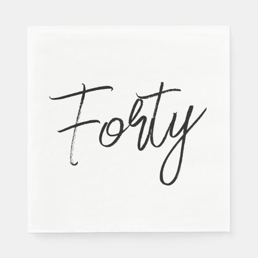 Modern wit en zwart verjaardagsfeestje servet (Voorkant)