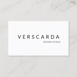 Modern wit en zwart vet design studio schoonheid visitekaartje