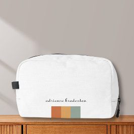 Modern Wit & Esthetisch Klein Retro Kleurenblok Toilettasje