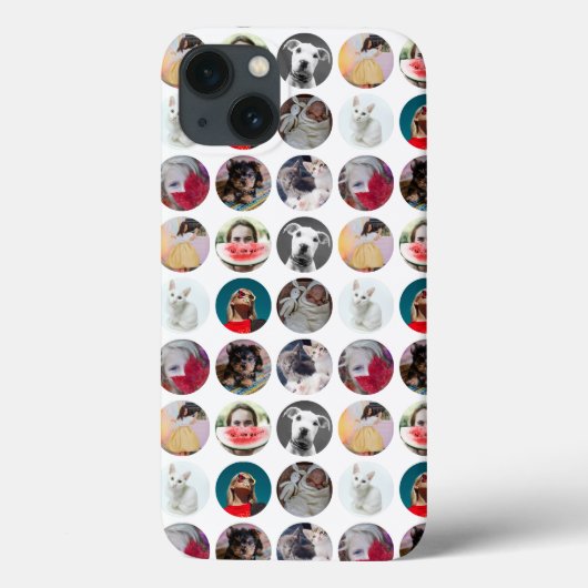 Modern wit foto cirkel patroon Case-Mate iPhone case (Achterkant)