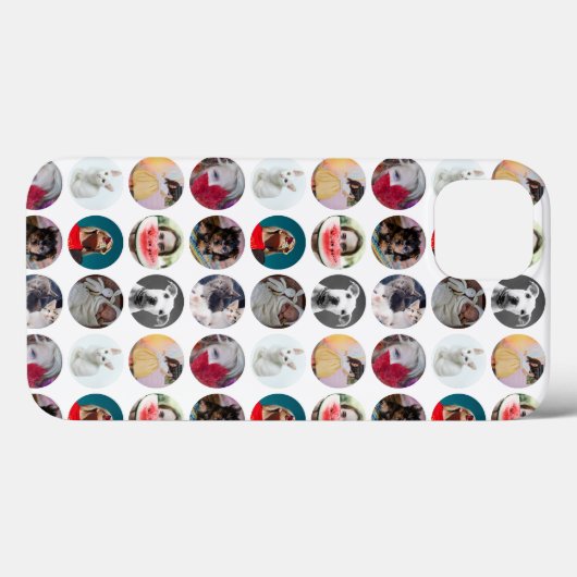 Modern wit foto cirkel patroon Case-Mate iPhone case (Achterkant (horizontaal))