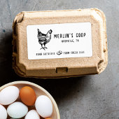 Modern wit Fresh Eggs  - Egg Carton Label