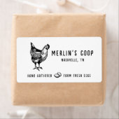 Modern wit Fresh Eggs  - Egg Carton Label (Insitu)