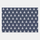 Modern wit gedempt kleur kerstboom patroon inpakpapier vel (Voorkant)