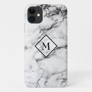 Modern wit gemarmerd met willekeurige korrel Case-Mate iPhone case