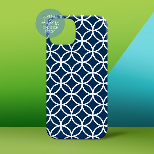Modern wit geometrisch patroon Case-Mate iPhone case