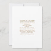 Modern Wit Goud 3-foto Afstuderen Aankondiging (Achterkant)