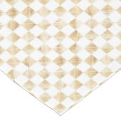 Modern wit goud dambord patroon korte tafelloper (Hoek)