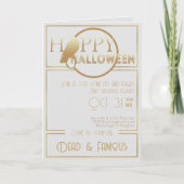 Modern wit goud elegante volwassen Halloween Party (Voorkant)