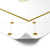 Modern Wit & Goud Folie Effect Bruiloft Welkom Poster (Hoek)