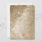 Modern Wit & Goud Geometrische Glam Wedding Kaart (Achterkant)