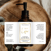 Modern Wit & Goud Logo Room Spray Flessenlabel Etiket