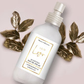 Modern Wit & Goud Logo Room Spray Flessenlabel Etiket