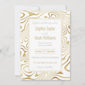 Modern wit goud marmer Abstract (Voorkant)