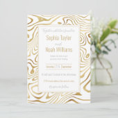 Modern wit goud marmer Abstract (Staand voorkant)