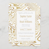 Modern wit goud marmer Abstract (Voorkant / Achterkant)