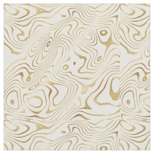 Modern wit goud marmer Abstract Stof (Close Up)