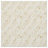 Modern wit goud marmer Abstract Stof (Swatch)